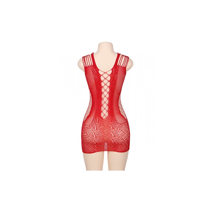 Hot Red Criss-Cross Mini Dress
