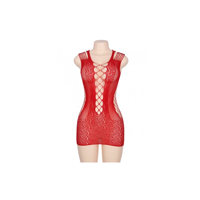 Hot Red Criss-Cross Mini Dress