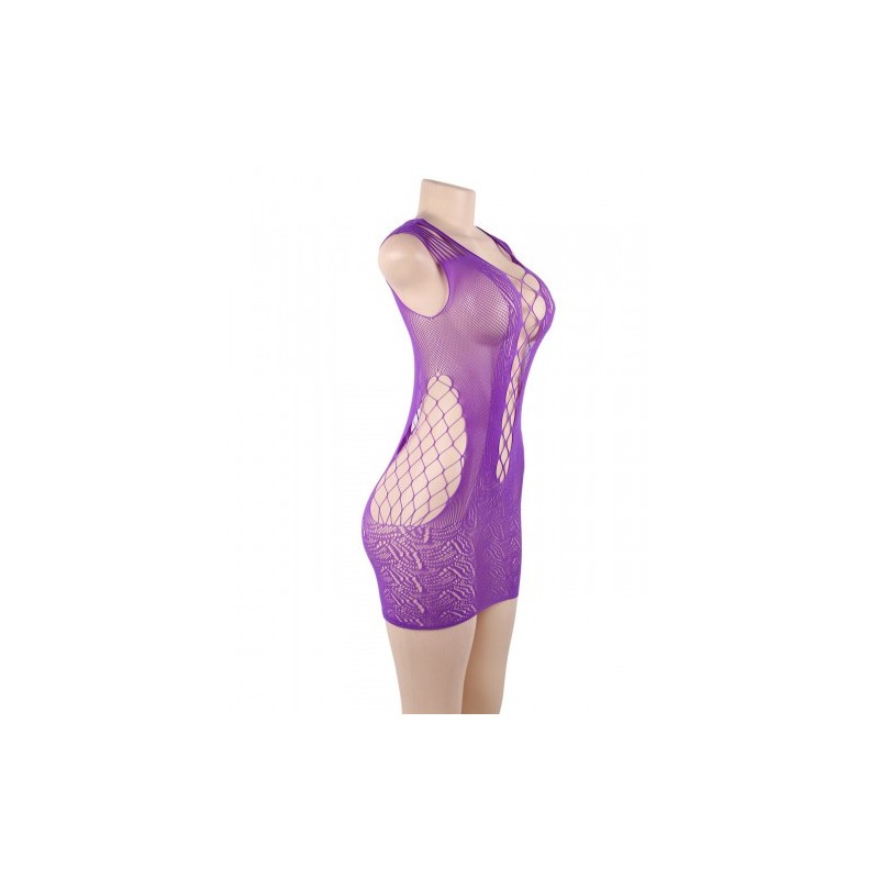 Criss-Cross Mini Dress Purple