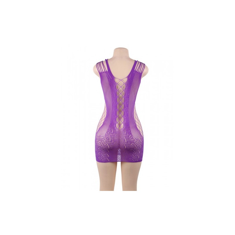 Criss-Cross Mini Dress Purple