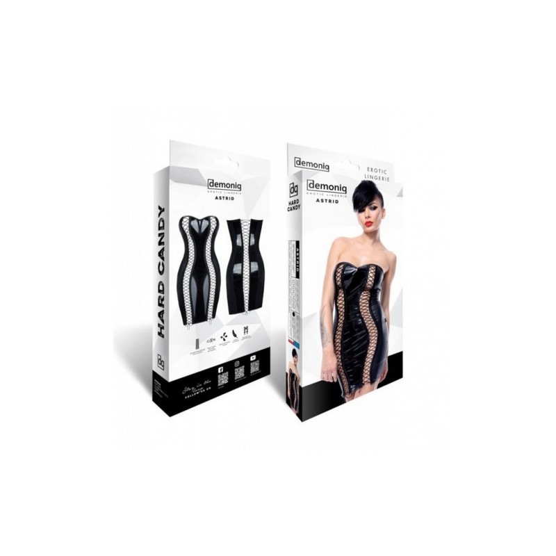 Προκλητικό Μαύρο Μίνι Φόρεμα Demoniq Astrid