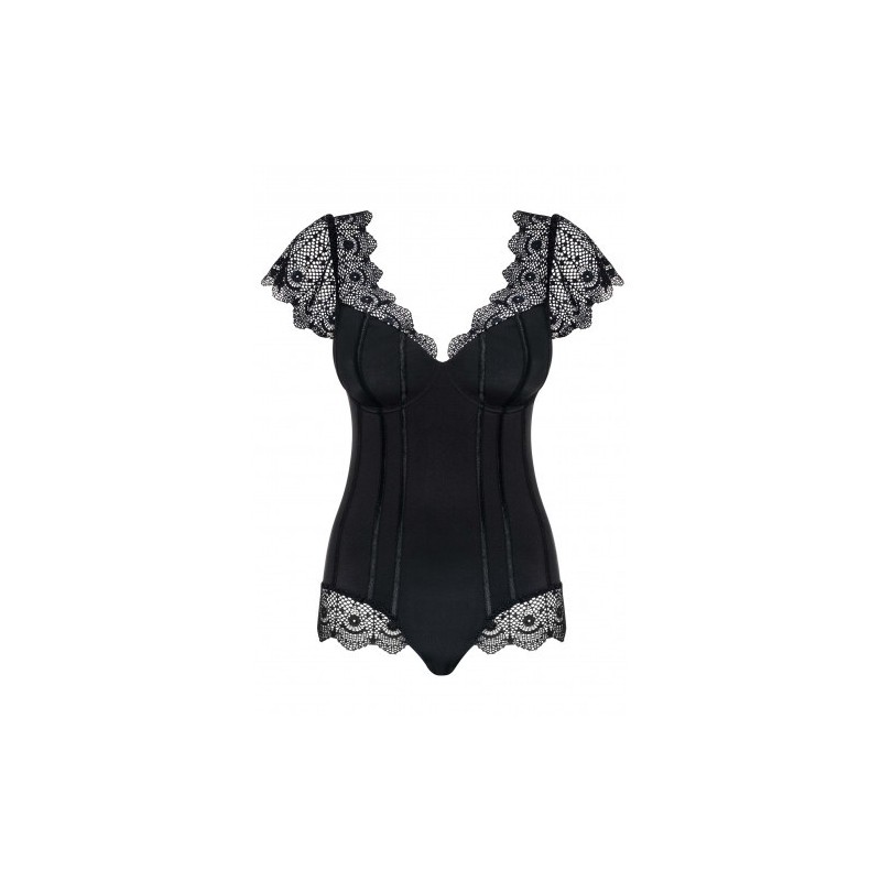 Obsessive Moketta Κομψό Μαύρο Κορμάκι XXL