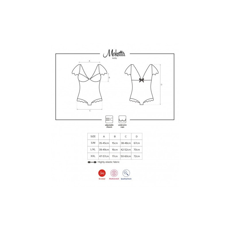 Obsessive Moketta Κομψό Μαύρο Κορμάκι XXL