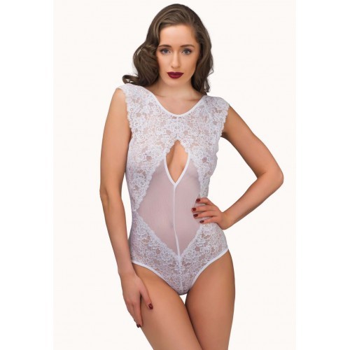 Elegant Abby Teddy Lingerie White