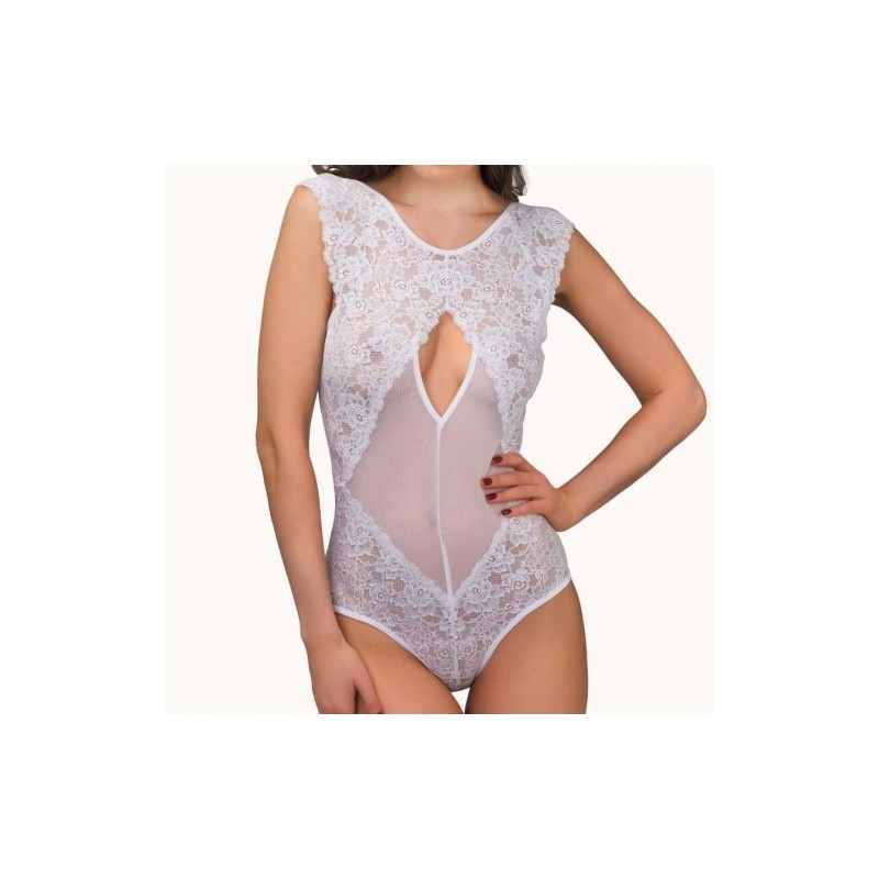 Elegant Abby Teddy Lingerie White