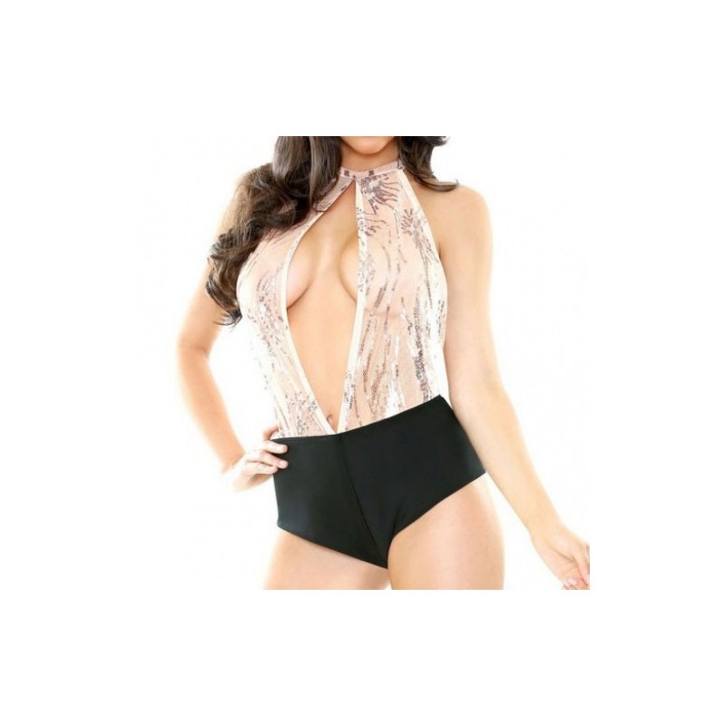 Harlow Sequin Halter Romper