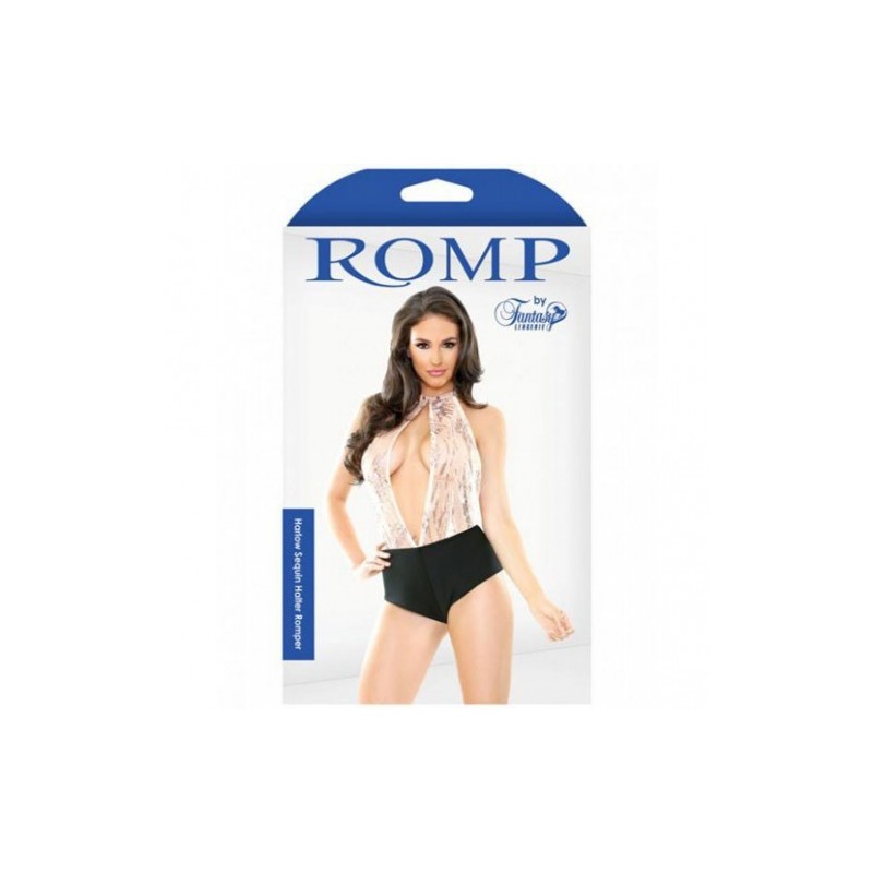 Harlow Sequin Halter Romper