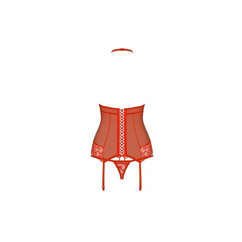 Obsessive Charming Red Basque with String