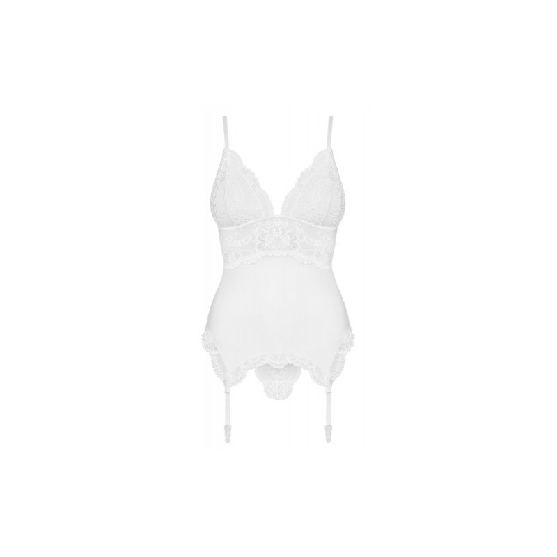 Obsessive Charming White Basque with String