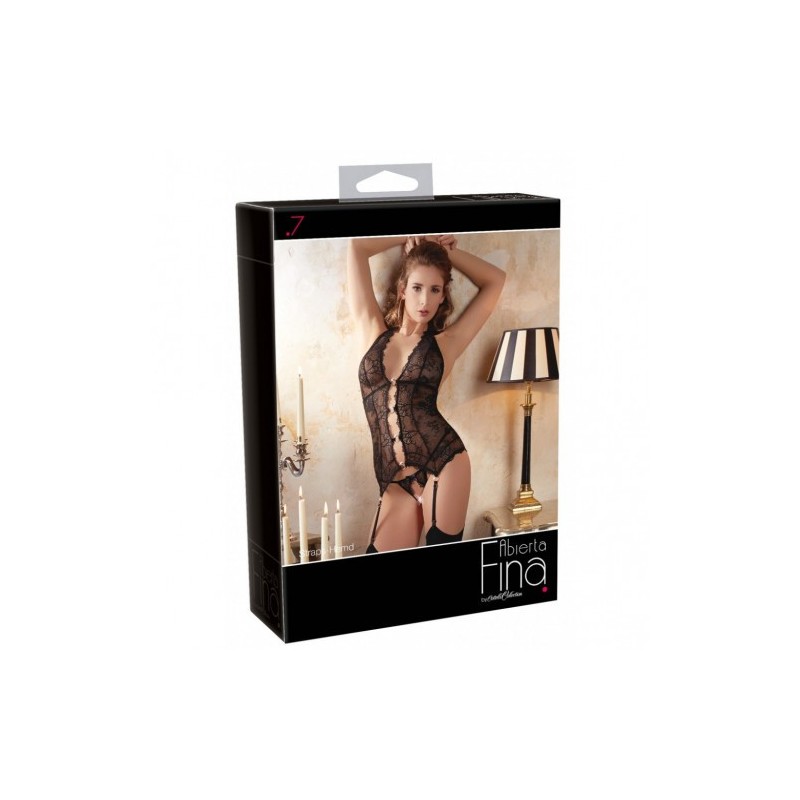 Abierta Fina Lace Basque with String