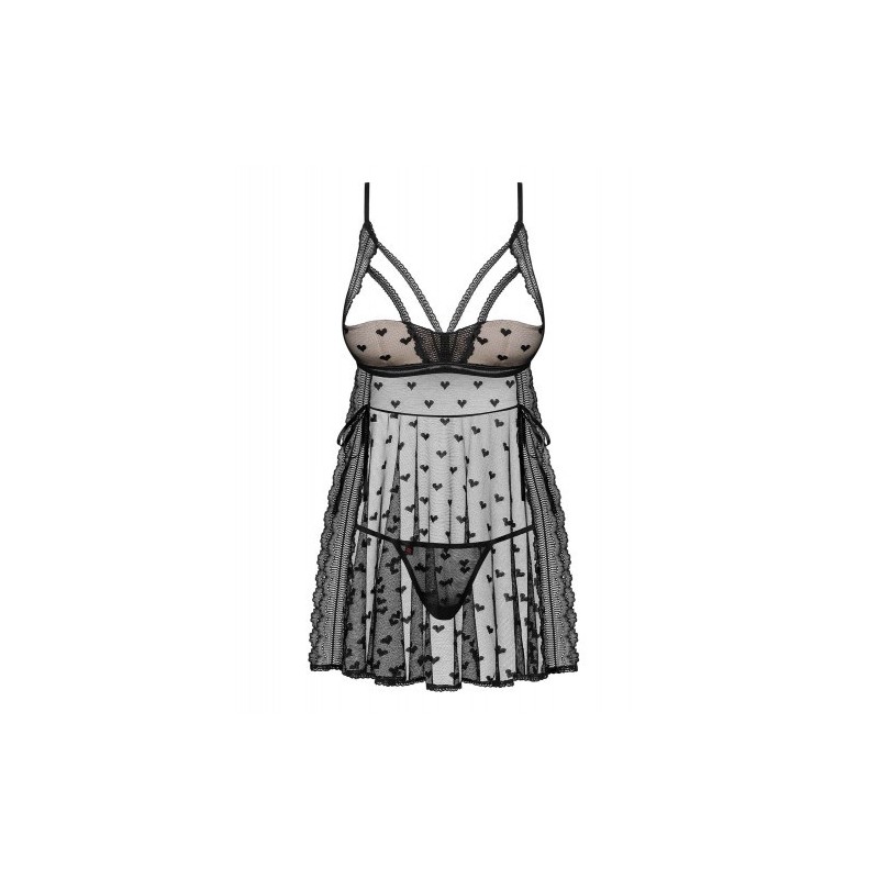 Obsessive Heartia Σαγηνευτικό Ημιδιάφανο Φορεματάκι με στρίνγκ