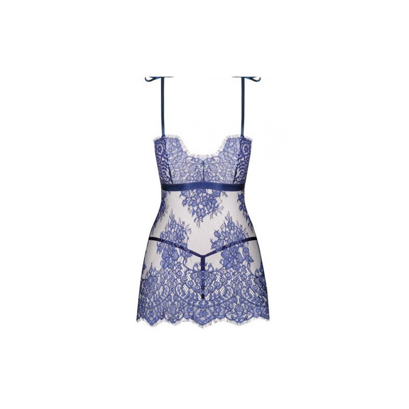 Obsessive Flowlace Babydoll και στρίνγκ σε μπλέ
