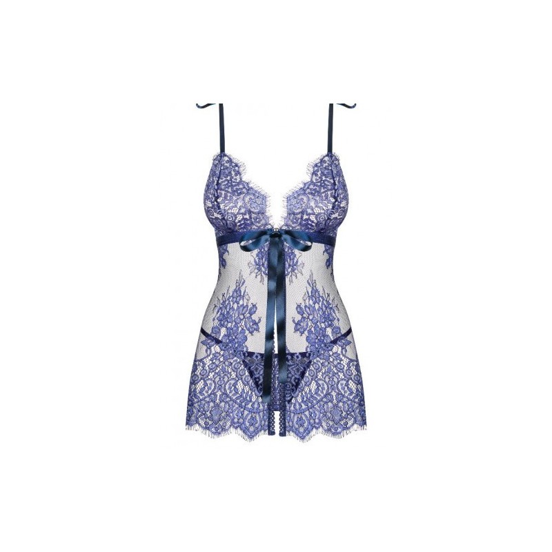 Obsessive Flowlace Babydoll και στρίνγκ σε μπλέ
