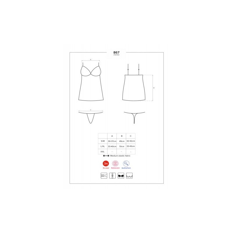 Obsessive Ημιδιάφανο δαντελωτό φορεματάκι με στρίνγκ