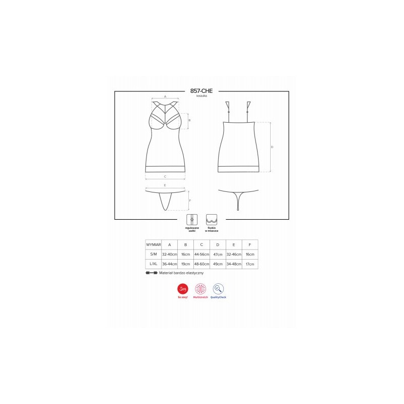 Obsessive Σέξυ ημιδιάφανο φορεματάκι με στρίνγκ