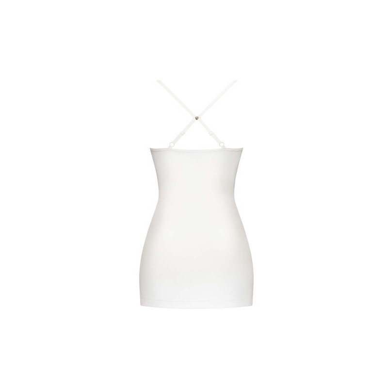 Obsessive White Chemise with Lace Cups and Thong