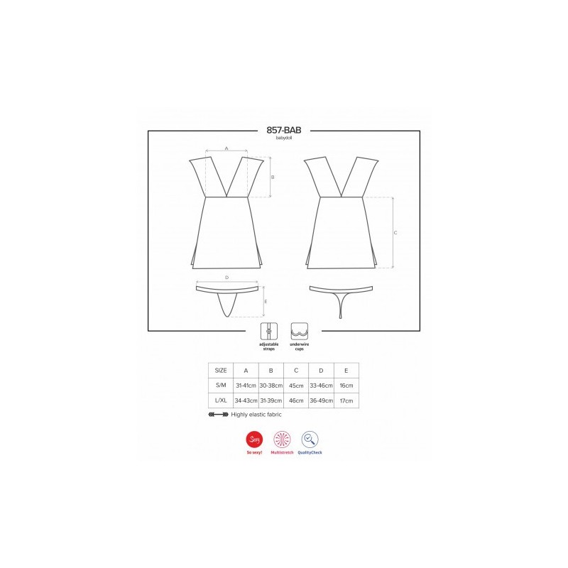 Obsessive Tempting Babydoll with Thong Black