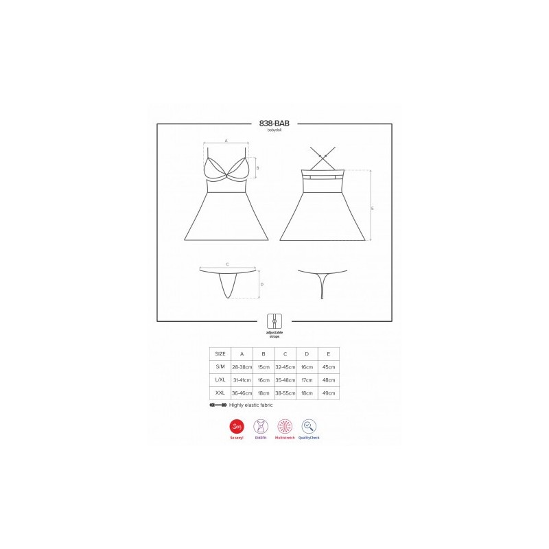 Obsessive Charming Red Babydoll with Thong