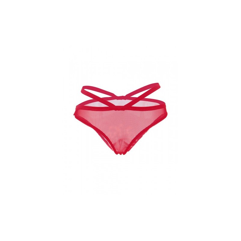 Hot Red Flyaway Chemise with Thong