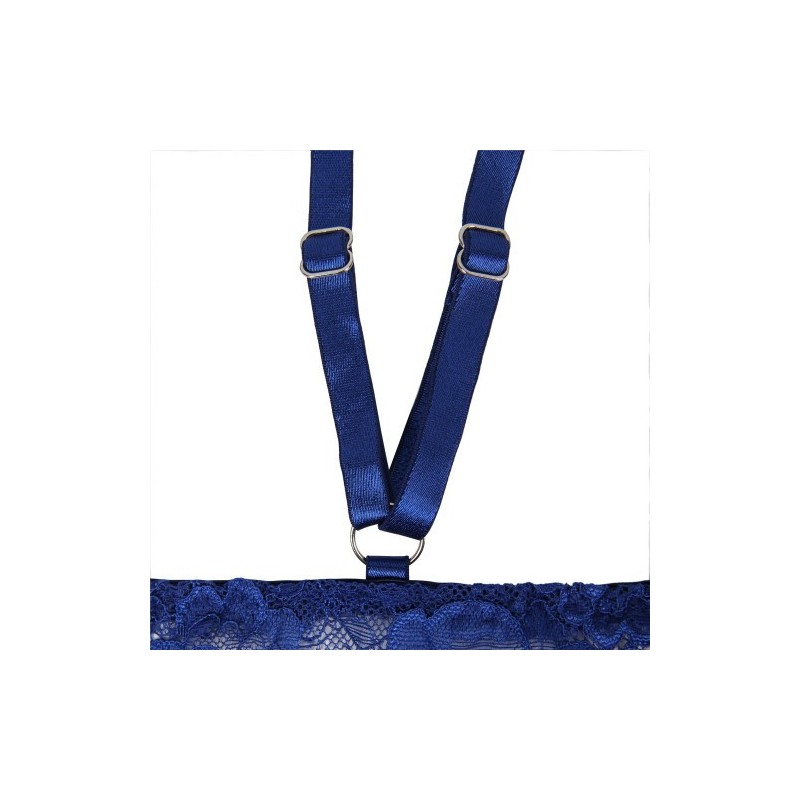 Blue Mesh Chemise with String