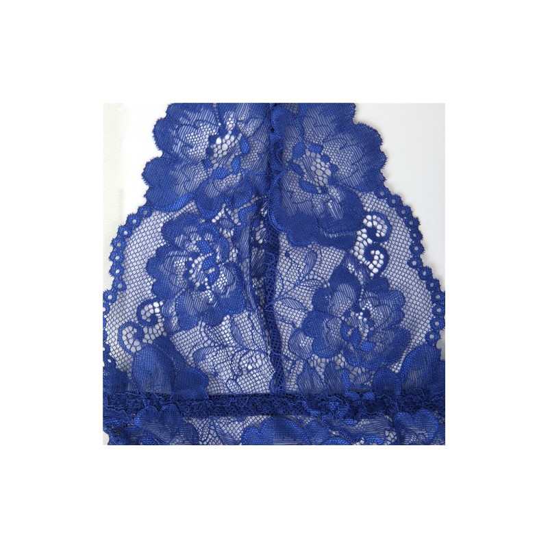 Blue Mesh Chemise with String