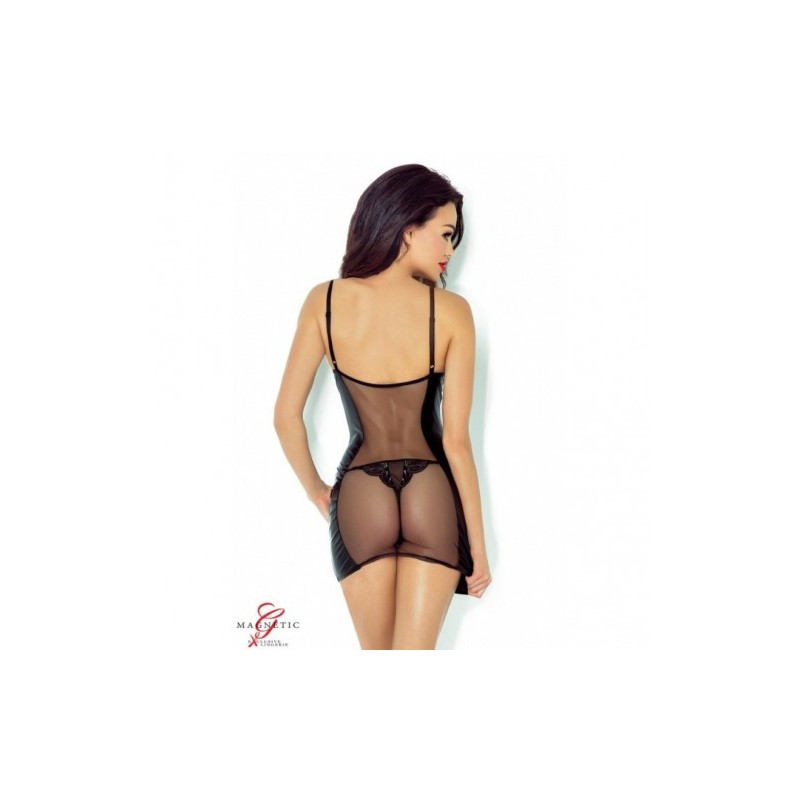 Σέξι μαυρο ημιδιαφανές φορεματάκι Demoniq Myriam