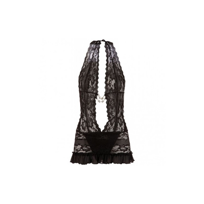 Black Lace Dress With Chains