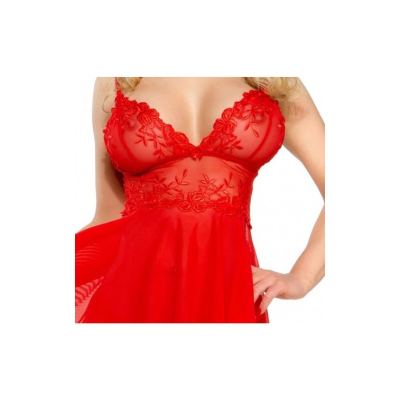 Constance Red Babydoll Set