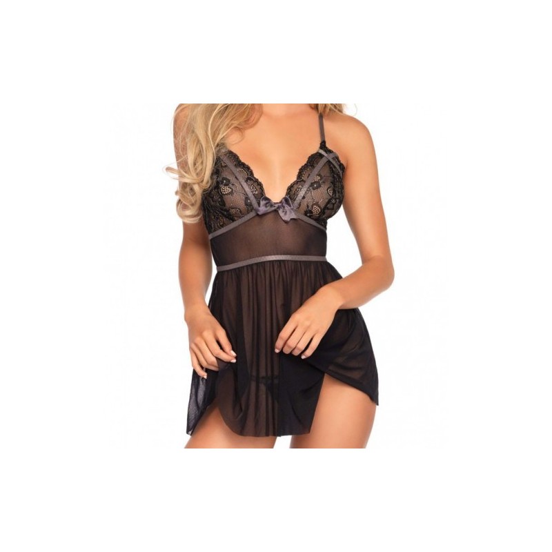 Lurex Lace Babydoll Set