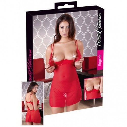 Sensual Red Dress with Detachable Lace Cups