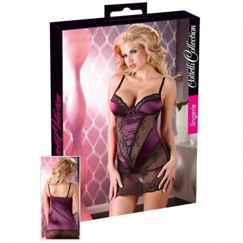 Purple Lingerie Dress with Lace