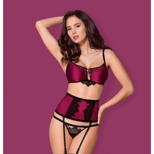 Ερωτικό Σατέν Σετ Εσωρούχων Obsessive Eyelash