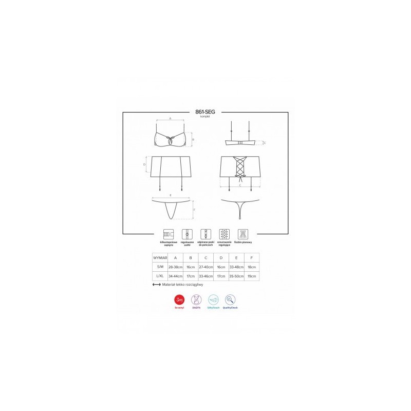Ερωτικό Σατέν Σετ Εσωρούχων Obsessive Eyelash