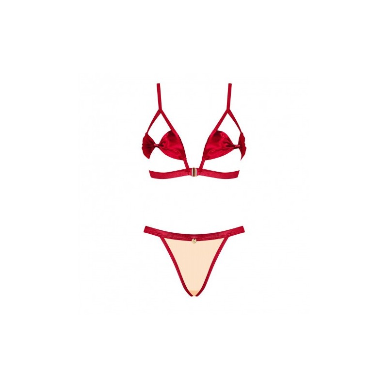 Κόκκινο Σετ Εσωρούχων Obsessive Rubinesa