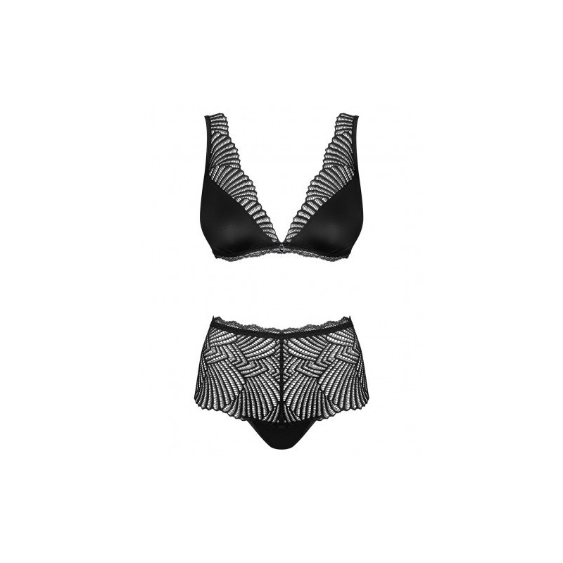 Μαύρο Σετ Εσωρούχων Obsessive Klarita 2XL