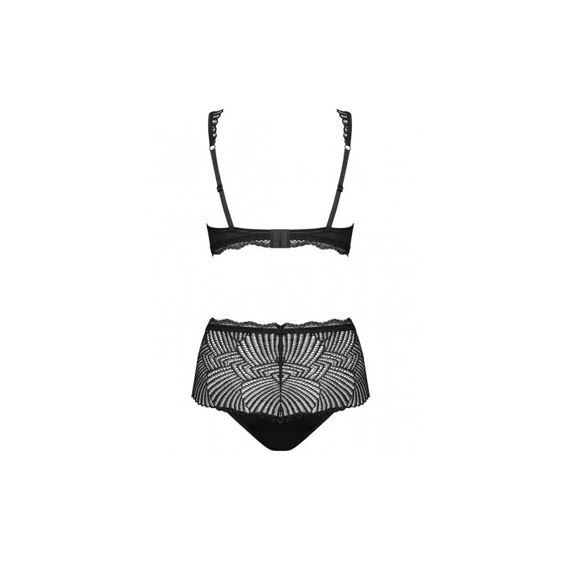 Μαύρο Σετ Εσωρούχων Obsessive Klarita 2XL