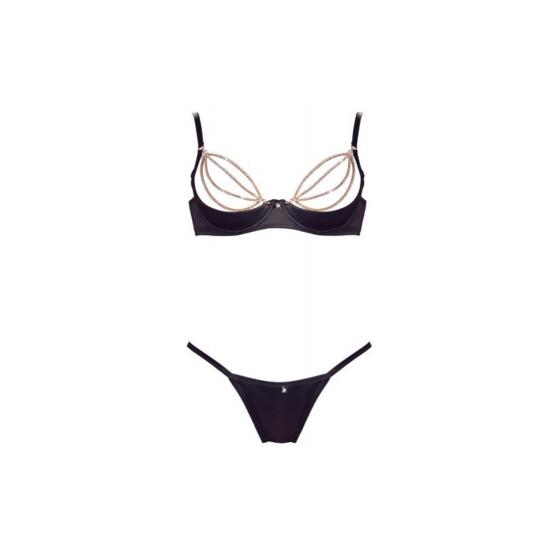 Μαύρο Σετ Σέξυ Εσωρούχων με διαμάντια Cottelli