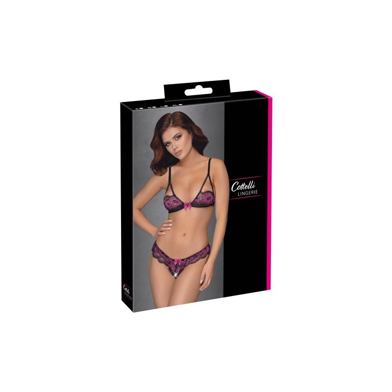 Ροζ και Μαύρο Σετ Εσωρούχων Cottelli