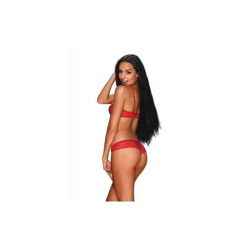 Αισθησιακό Κόκκινο Σετ Εσωρούχων Obsessive Alabastra