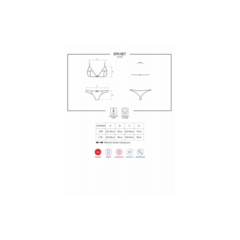 Obsessive σετ γυναικείου εσωρούχου και κόκκινου σουτιέν