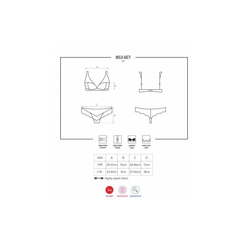 Obsessive Γυναικείο σετ εσωρούχων κόκκινο