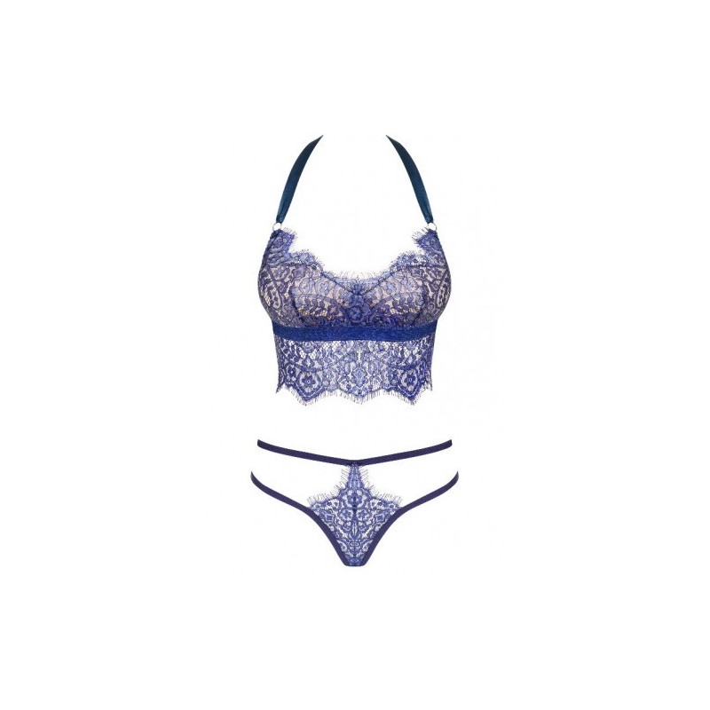 Obsessive Flowlace Σέξυ σετ σε μπλέ