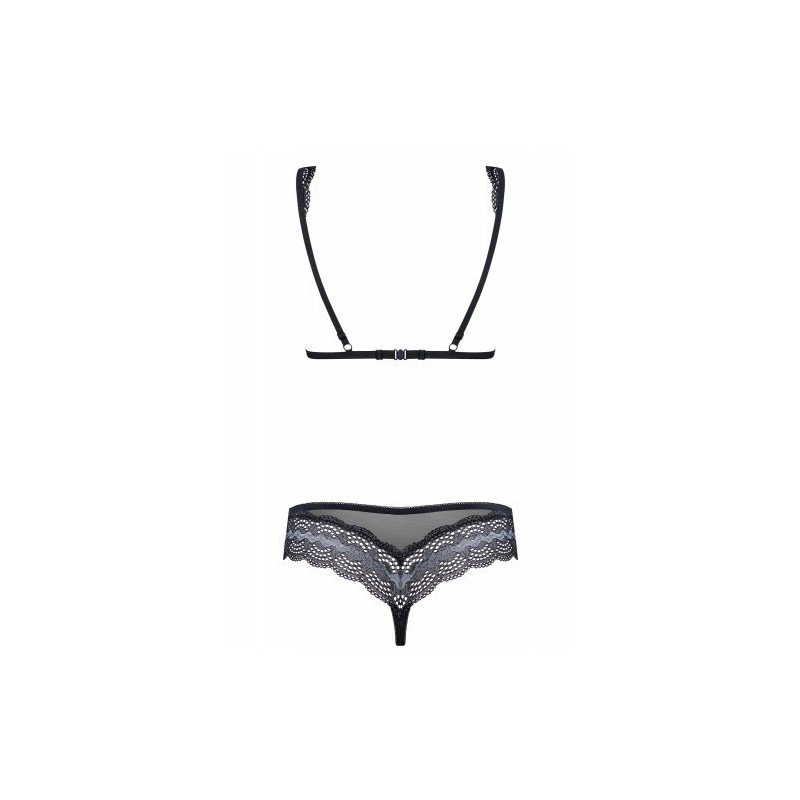 Obsessive Delicate Bra with Thong Black