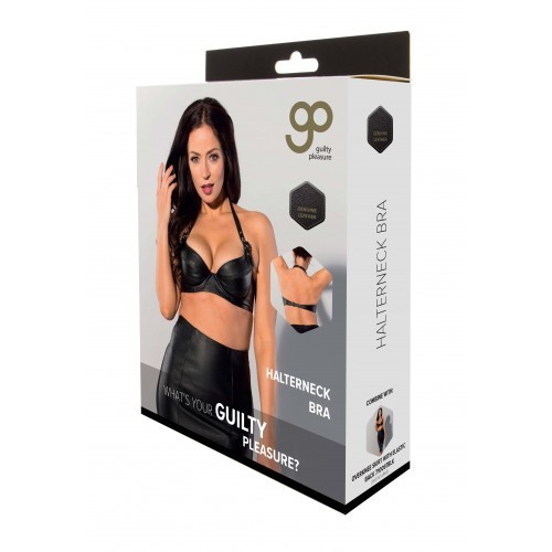 GP Genuine Leather Halterneck Bra