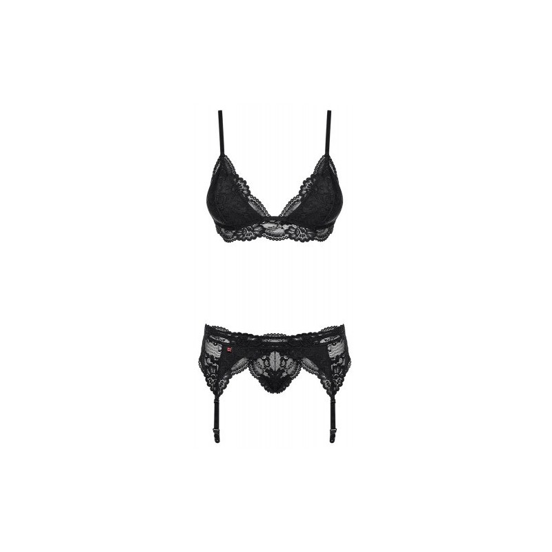 Obsessive Black Lace Bra Set