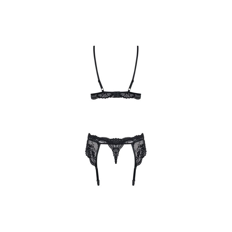 Obsessive Black Lace Bra Set