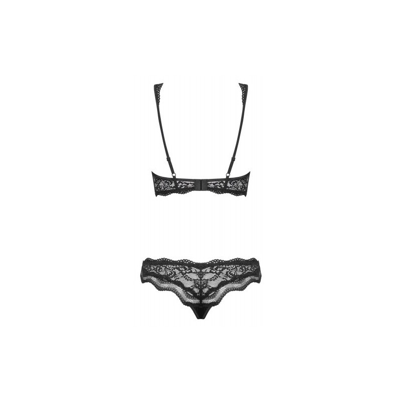 Sensual Black Lace Bra with String