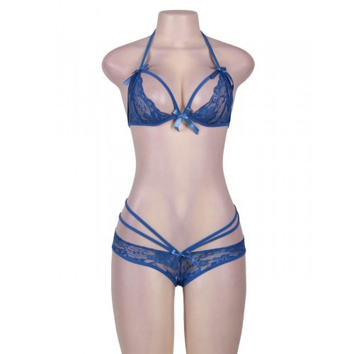 Lace bra with Panty Blue