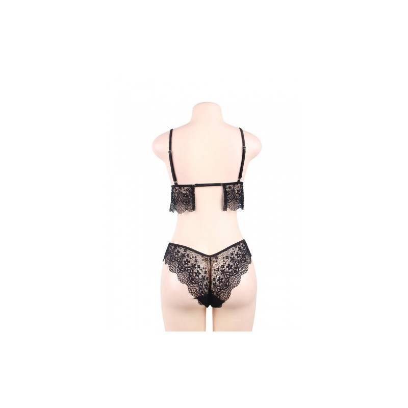 Coquette Bralette Lingerie Set Black