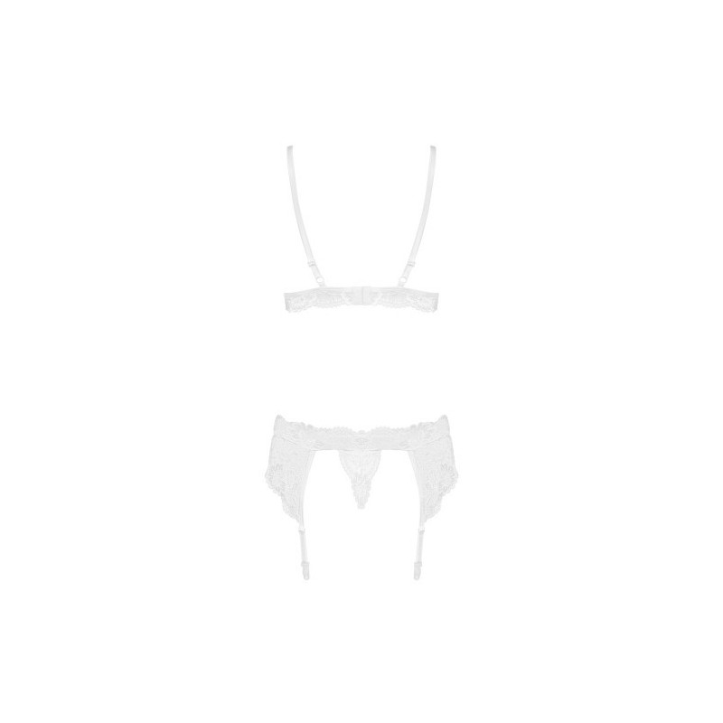 Obsessive White Lace Bra Set